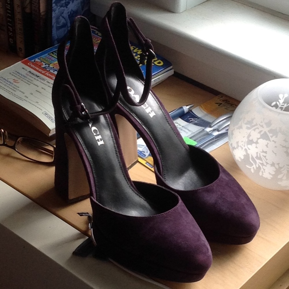 Coach purple heels